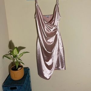 Light pink silk dress
